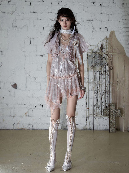 Dreamy Pure Desire Lace Star Dress【s0000017233】