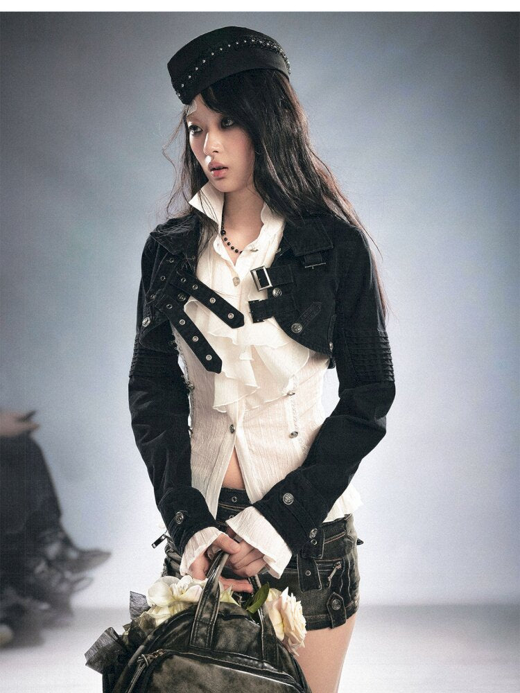 Washed Reconstructed Short Jacket【s0000015452】