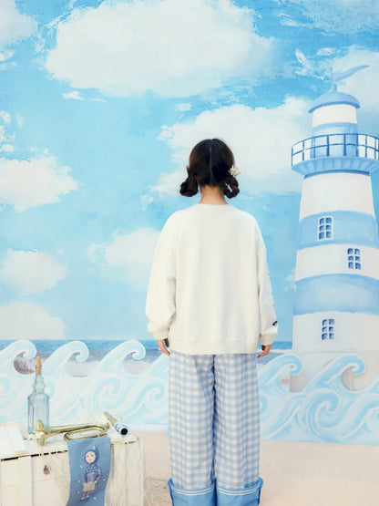 Checkered Wide-Leg Trousers【s0000014158】