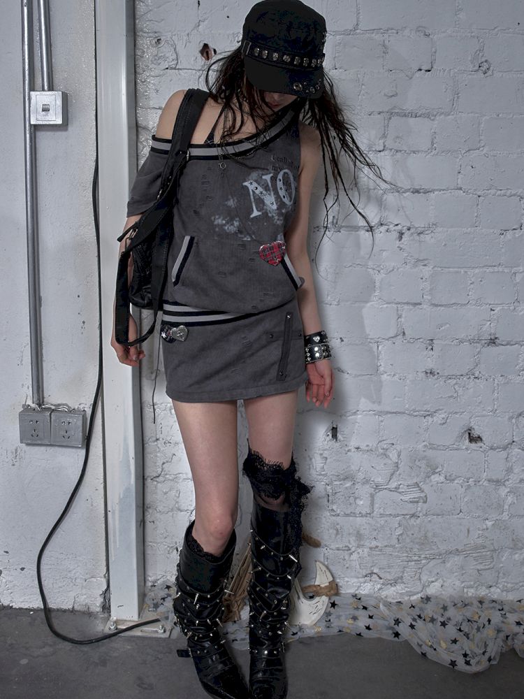 Hoodie sleeveless bodycon dress【s0000012785】