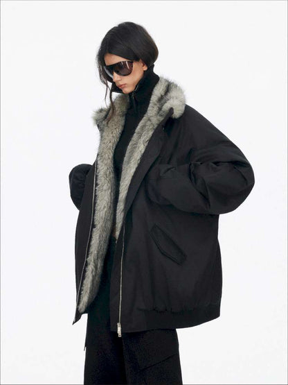 Plush Collar Warm Padded Jacket【s0000014872】