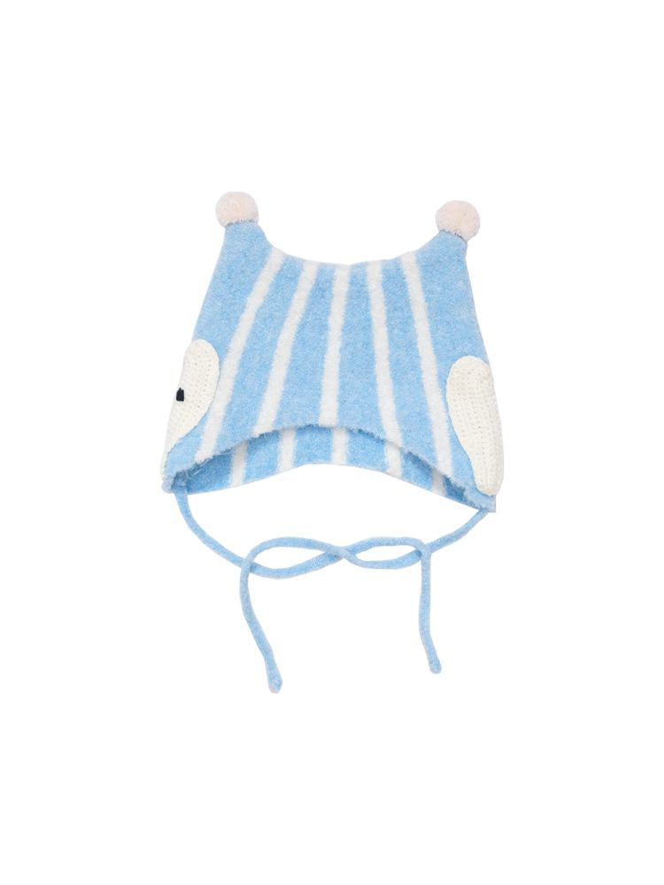 Striped Pointed Ear Knit Hat [S0000010900]