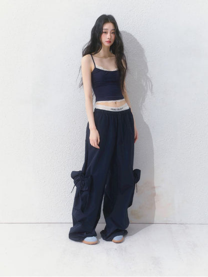 Sporty Loose Pockets Wide Leg Pants【s0000012157】
