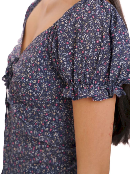 Plaid bubble sleeve top/dress【s0000013456】