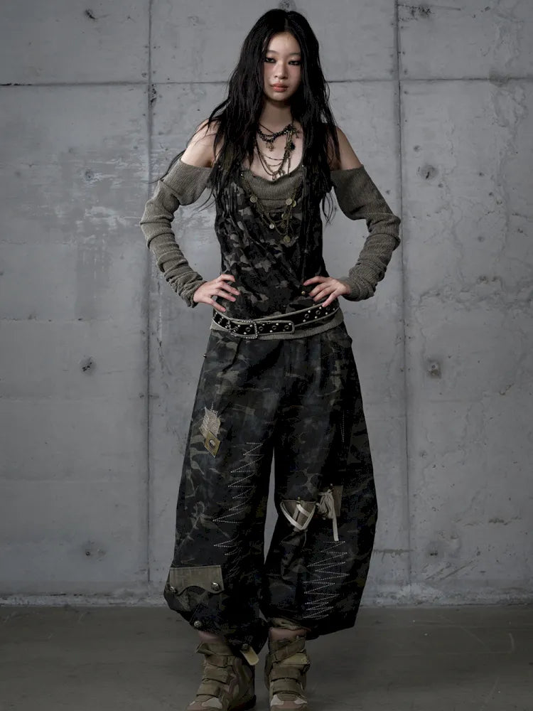 Off-Shoulder Long Sleeve Blouse【s0000014121】