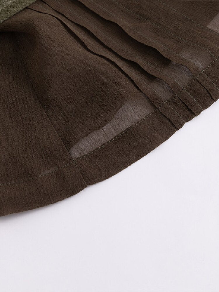 Textured Distressed Chiffon Top【s0000017492】