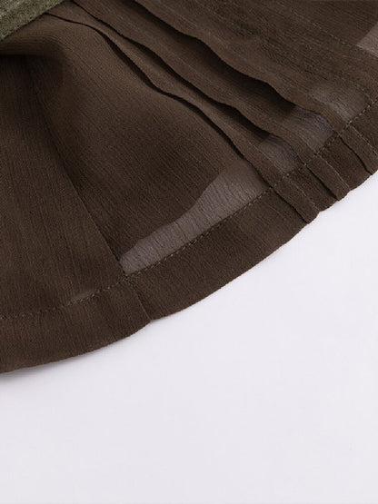 Textured Distressed Chiffon Top【s0000017492】