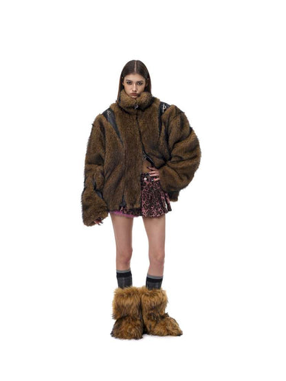 Electric Moon Stitching Fur Jacket【s0000015138】