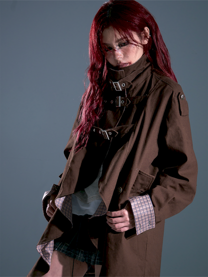 Lapel Mid-Length Silhouette Trench Coat【s0000013689】