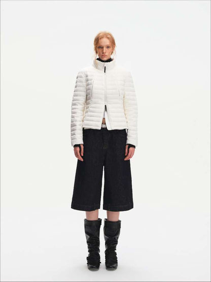 Pork Rib Hooded 90 Down Slim Jacket【s0000014879】