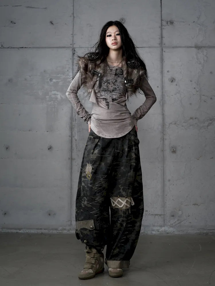 Punk Studded Fuzzy Mini Jacket【s0000014113】