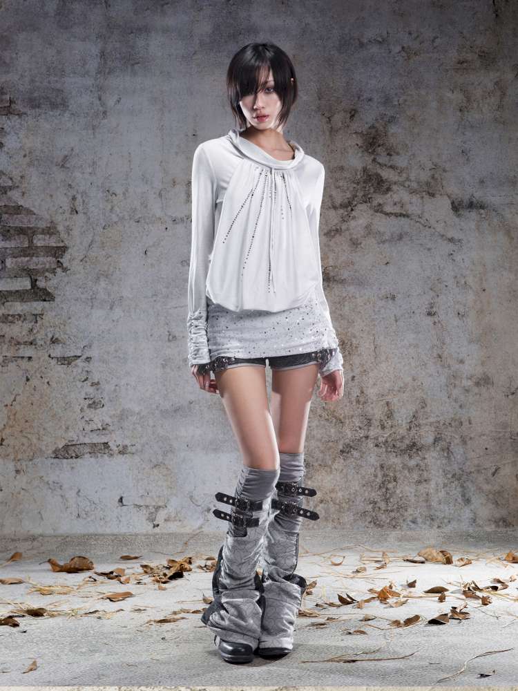 Pull-Over Collar Knit Dress【s0000014491】