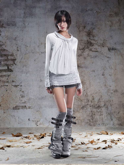 Pull-Over Collar Knit Dress【s0000014491】