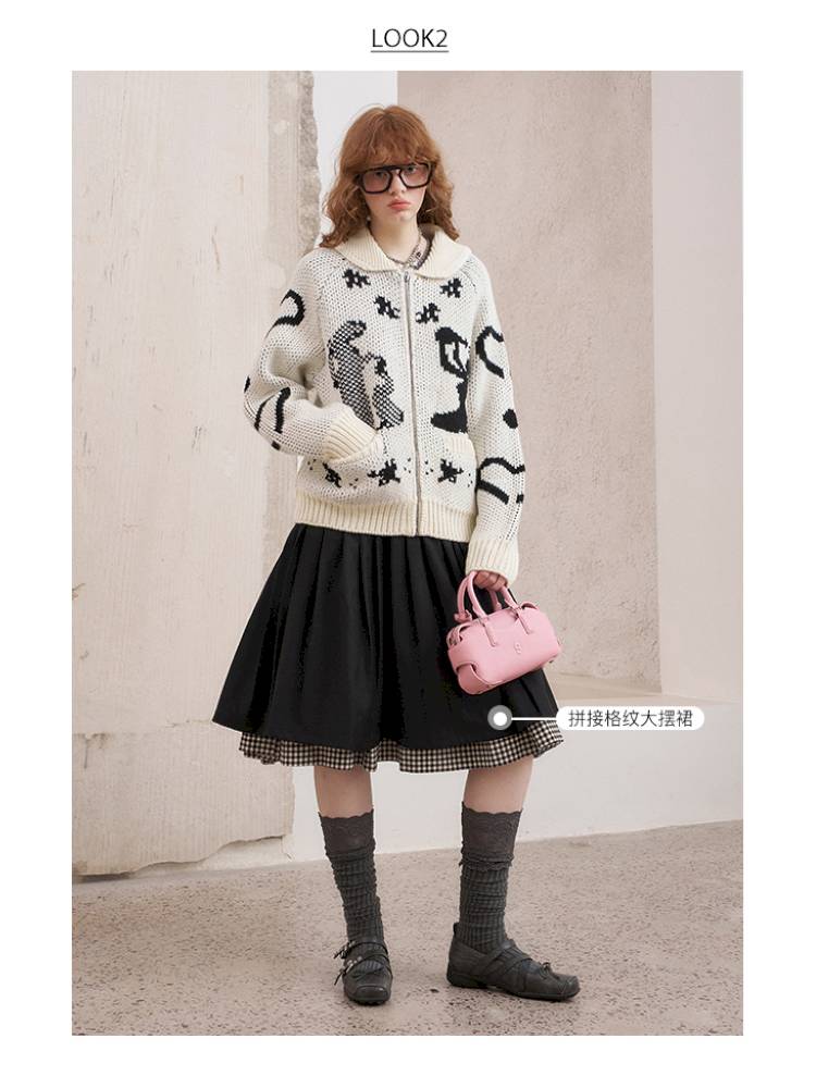 Fair Isle Autumn Knit Cardigan Jacket【s0000014388】