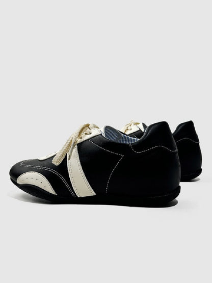 Stitched Brogue Flat Leather Shoes【s0000015725】