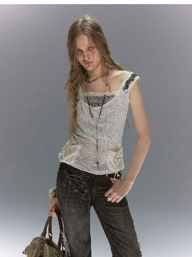 Millennium Mambo Sequin Bead Vest【s0000017050】