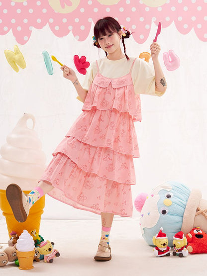 Animal Angel Pink Cake Halter Dress【s0000013192】