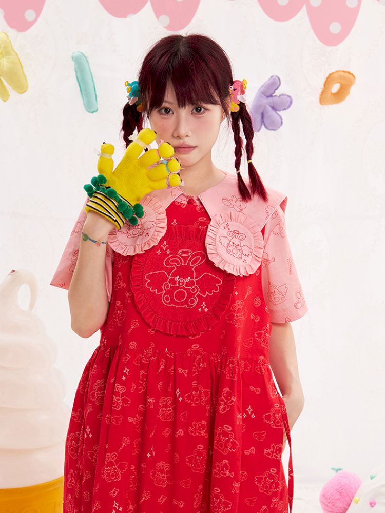 Animal Angel Strappy Skirt Tank Top Skirt【s0000013191】