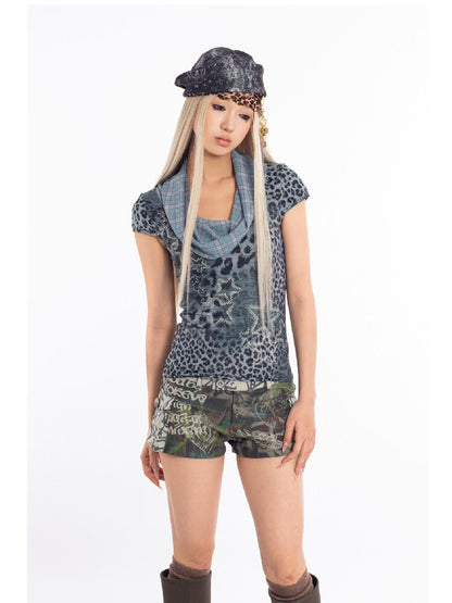 Messy Graffiti Love Print Shorts【s0000018057】