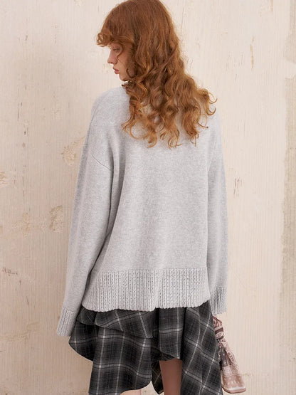 Openwork Oversized Pullover Knit Sweater【s0000014086】