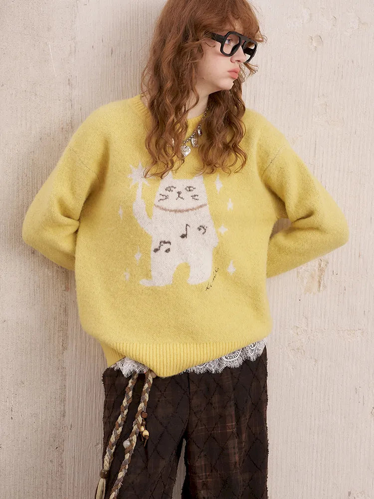 Relaxed-Fit Soft Pullover Knit Sweater【s0000014054】
