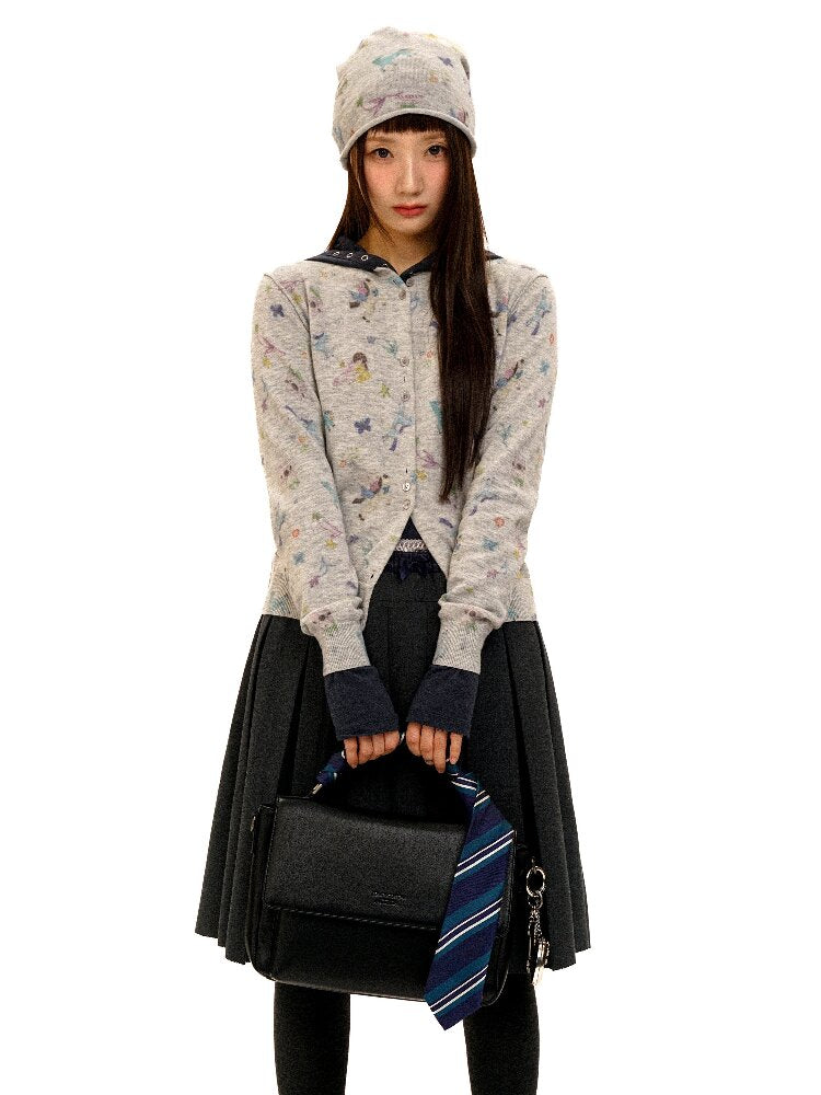 Horse Rabbit Floral Crew Cardigan【s0000016084】