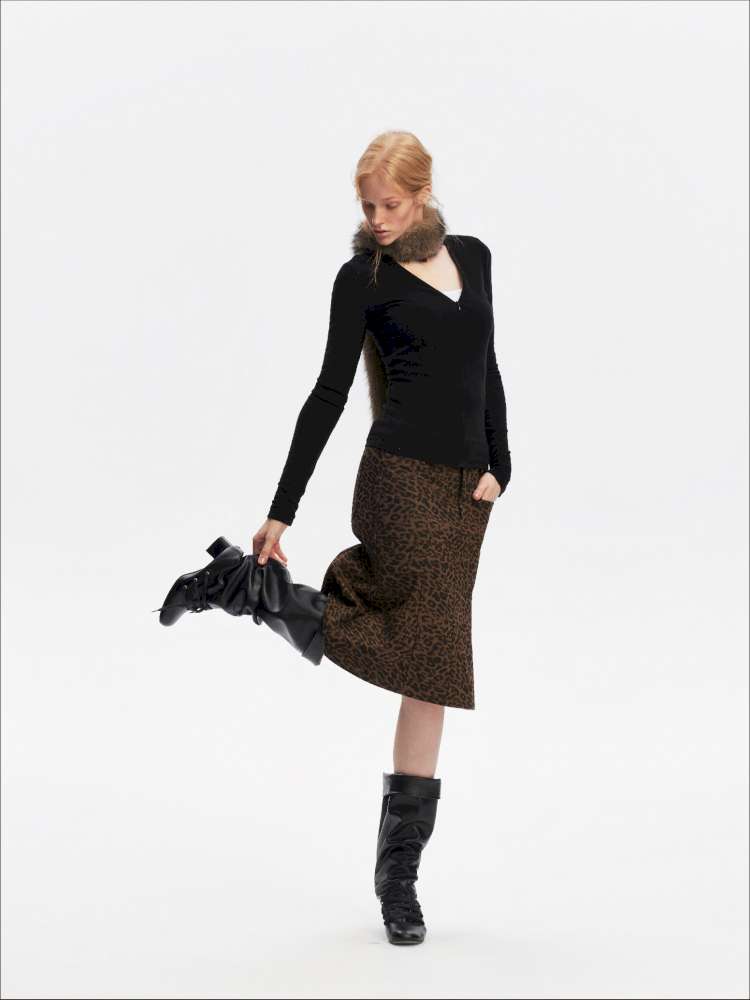 Leopard Print A-Line Mermaid Skirt【s0000015063】
