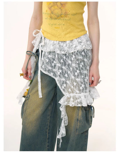 Lace Irregular Hem One Piece【s0000012227】