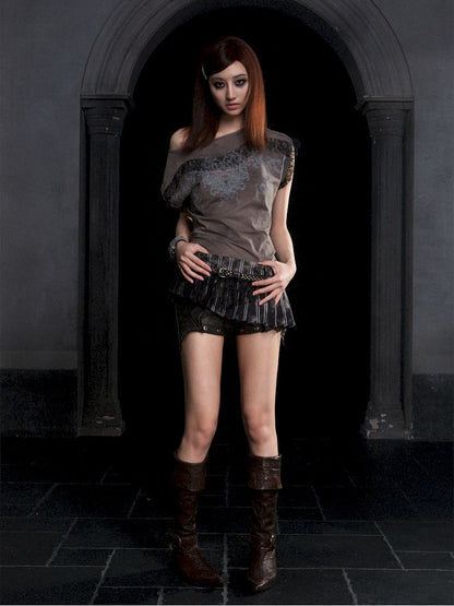 Totem Printed Ultra Short Dress Top【s0000012312】