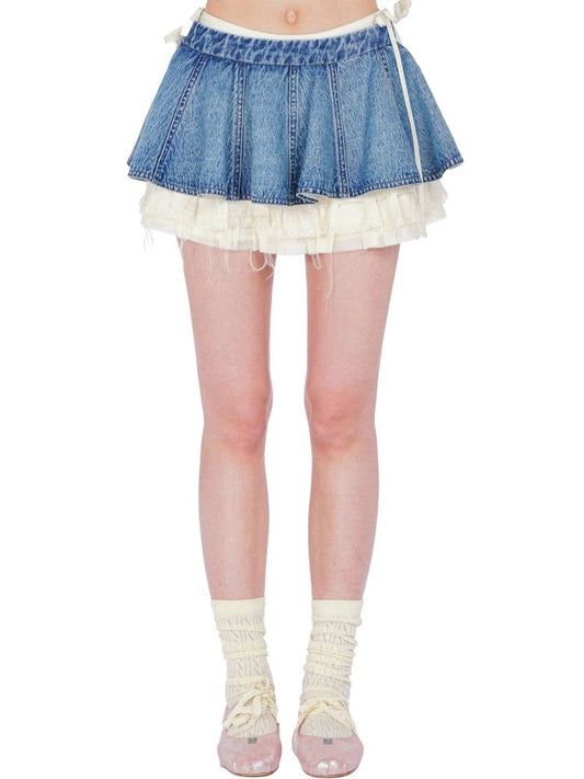 Denim Ultra Short Skirt【s0000008595】