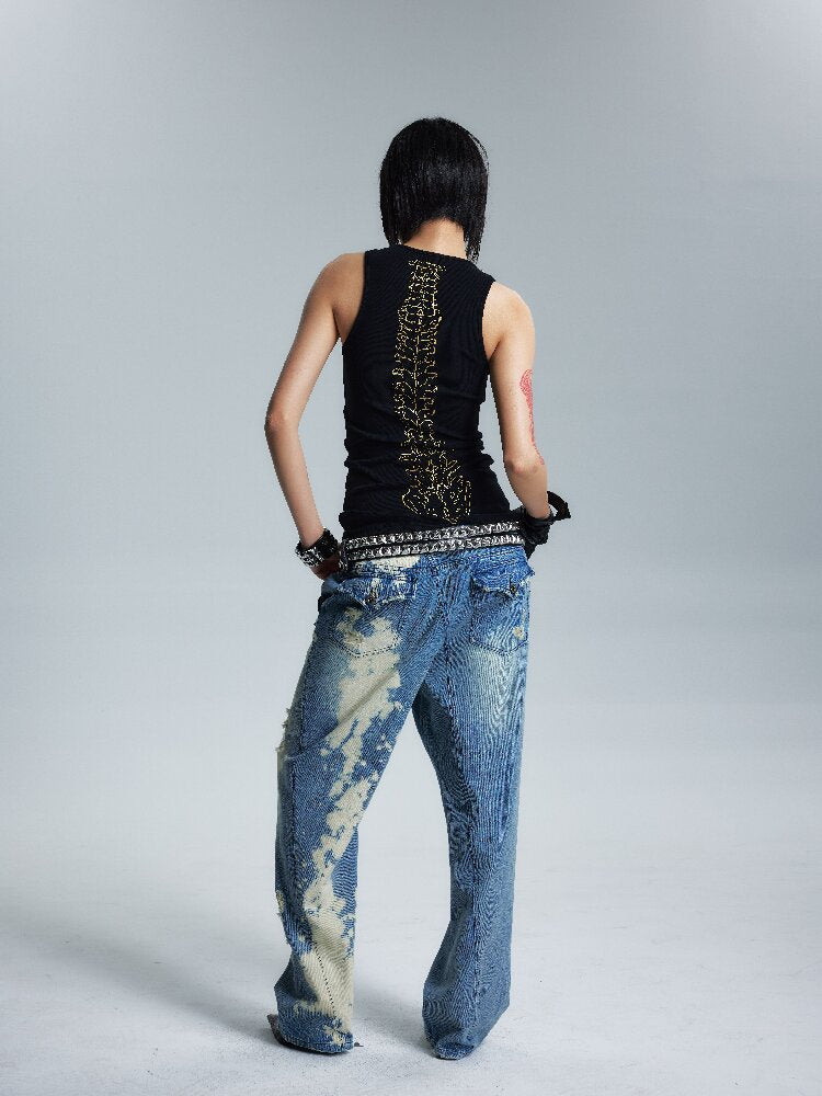 Two Color Slimming Metal Chain Vest【s0000016999】