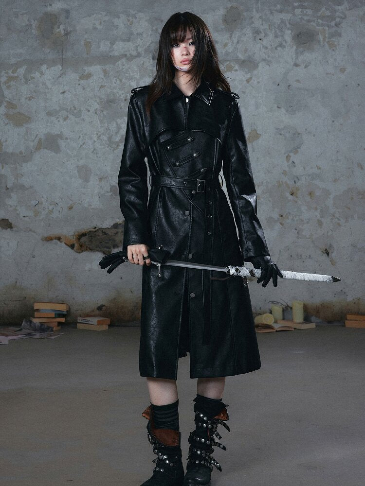 Asymmetrical Heavy Knight Trench Coat【s0000018518】