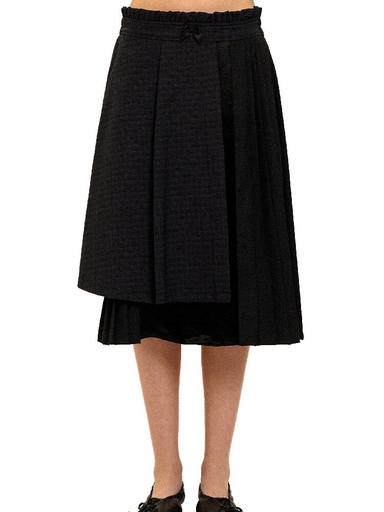 Plaid Puff Sleeve Skirt Set【s0000017925】