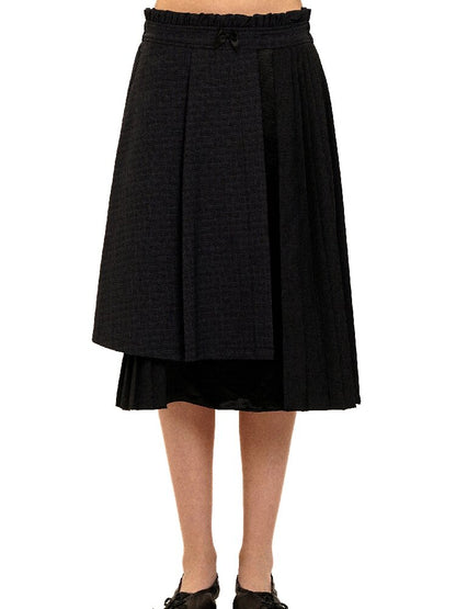 Plaid Puff Sleeve Skirt Set【s0000017925】