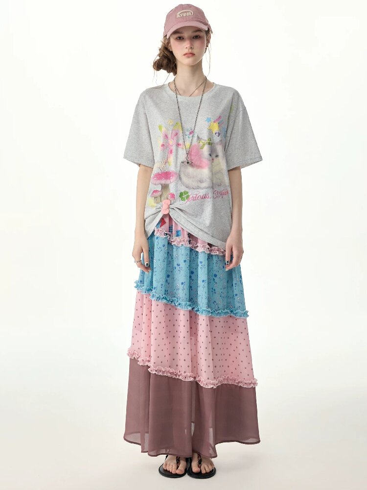 Pastoral Poem Floral Long Skirt【s0000017261】