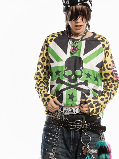American Flag Skull Long Sleeve【s0000019127】