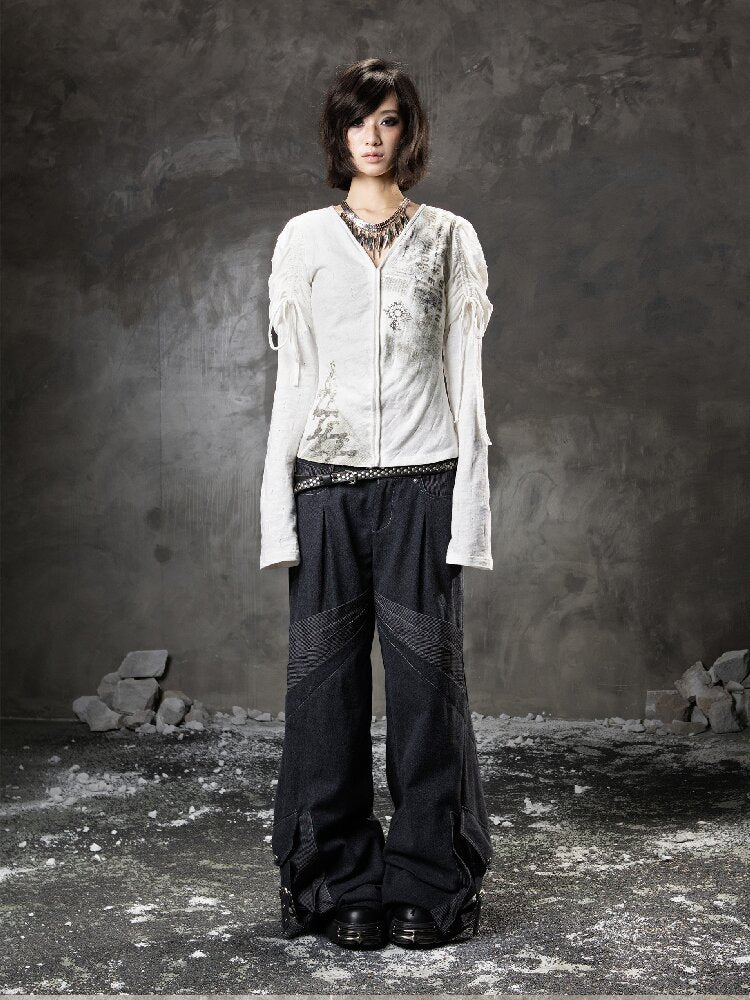 Loose Wide-Leg Jeans【s0000015958】