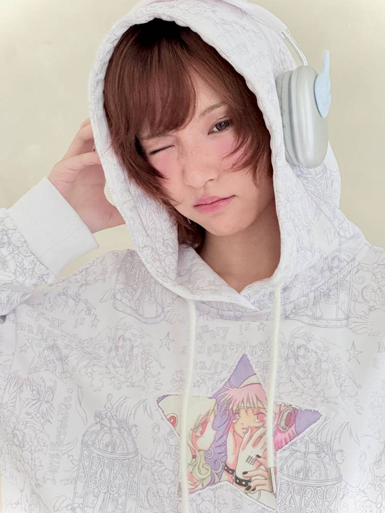 Star-Print Hoodie【s0000014438】