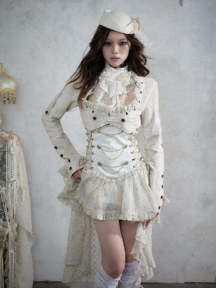 Court Victoria Lace Asymmetrical Dress【s0000017989】