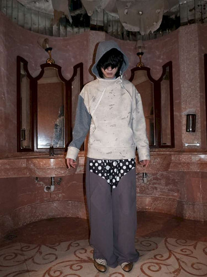 Polka Dot Paneled Wide Leg Pants【s0000015150】