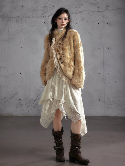 Plush Eco-Friendly Fur Coat【s0000019161】