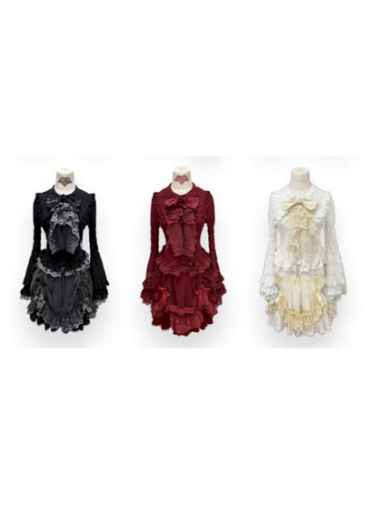 Dark Lolita Lace Mesh Sundress Dress【s0000014684】