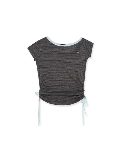 Drawstring Short Sleeve T-Shirt【s0000012496】