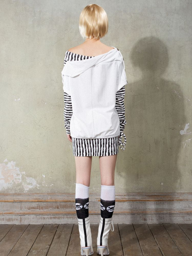 One Shoulder Punk Loose Sweatshirt【s0000009932】