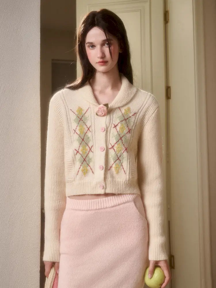 Knit Cardigan Skirt Set【s0000014332】