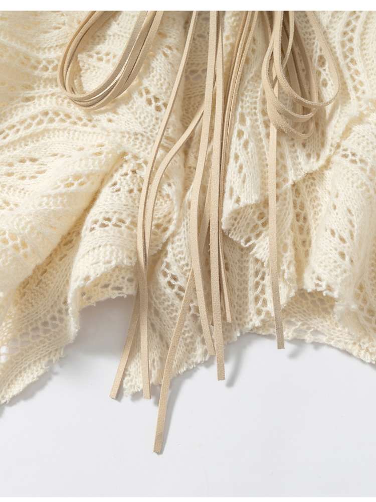 Knit Fur Collar Shawl Cape【s0000014659】