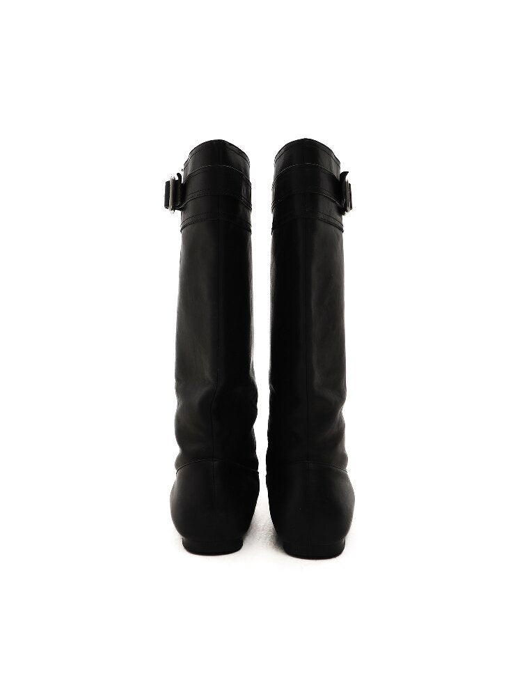 Oil Wax Cowhide Butterfly Boots【s0000016081】