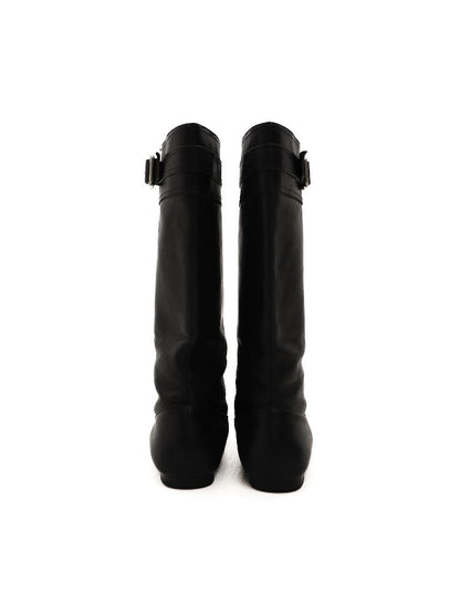 Oil Wax Cowhide Butterfly Boots【s0000016081】
