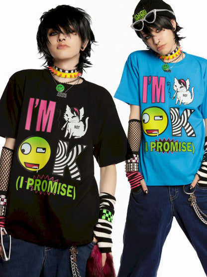 EMO hardcore skateboarding punk loose T-shirt【s0000013599】