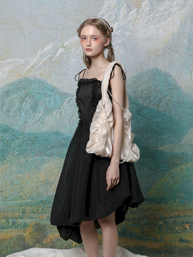 Shiny silk satin fairy cloud bag【s0000013591】